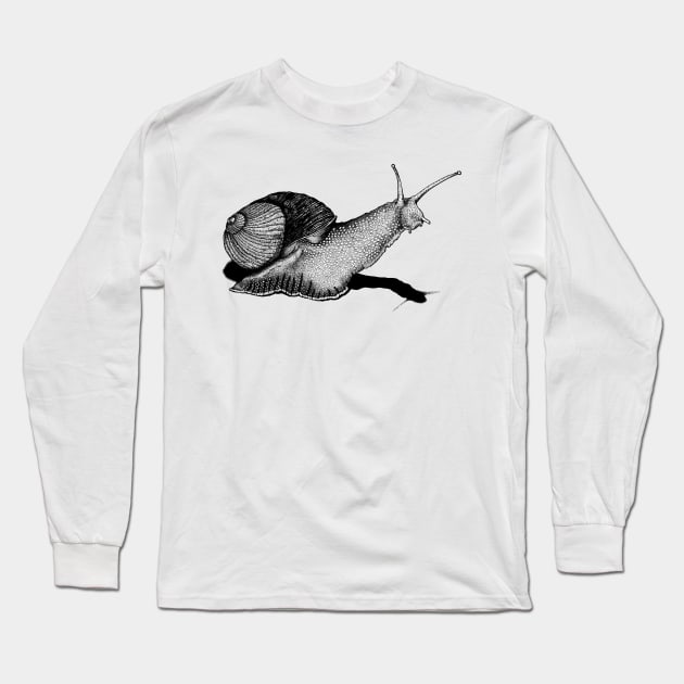 Snail Long Sleeve T-Shirt by ArtbyGraves